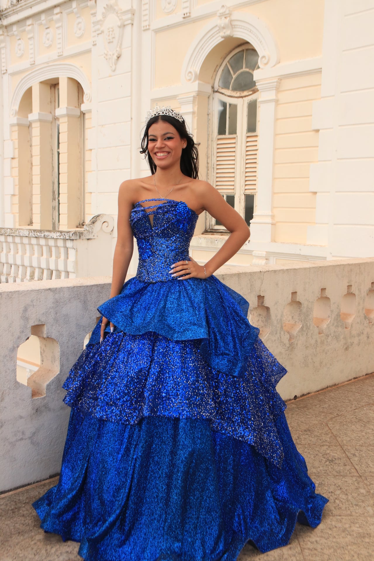 Vestido Azul Royal Princesa